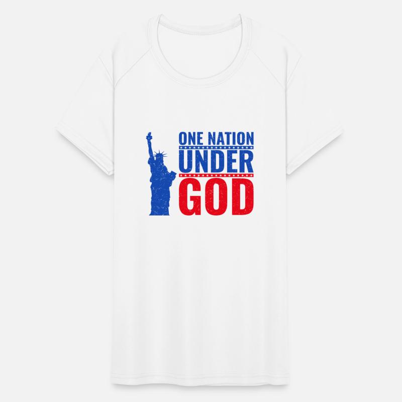One Nation Under God Patriotic Red White Blue