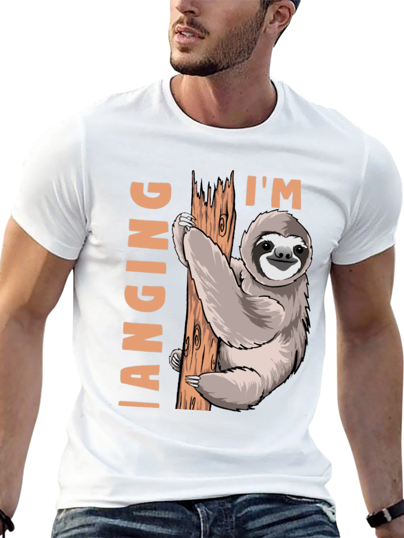 Im Hanging Sloth T-Shirt: Funny Sloth Design