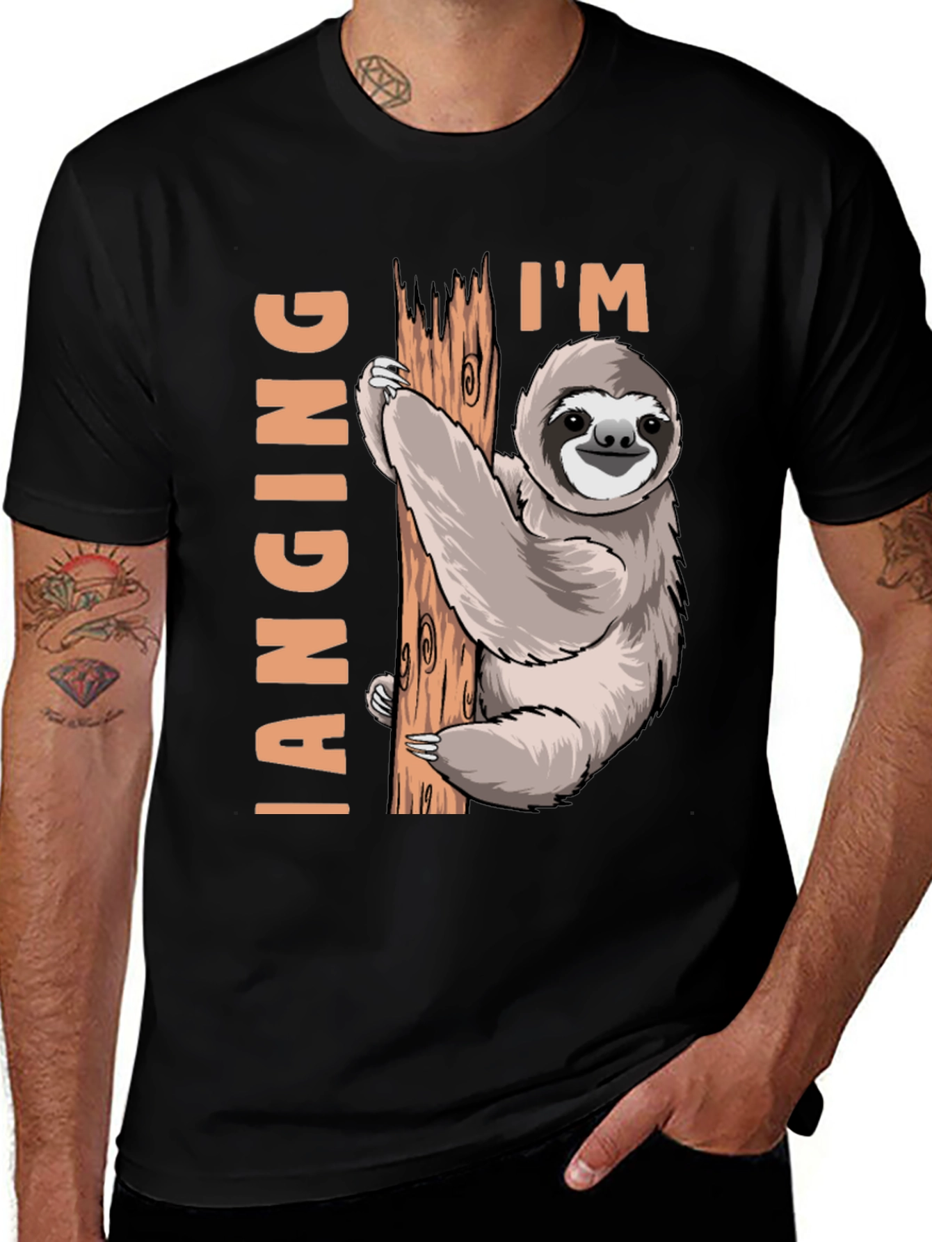 Im Hanging Sloth T-Shirt: Funny Sloth Design