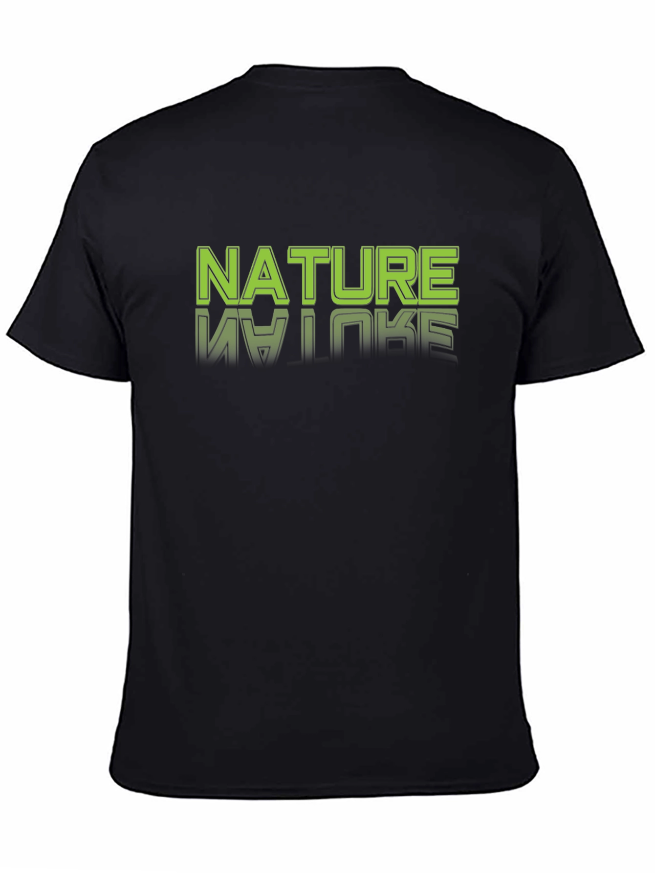 Nature Graphic Tee - Black Cotton T-Shirt
