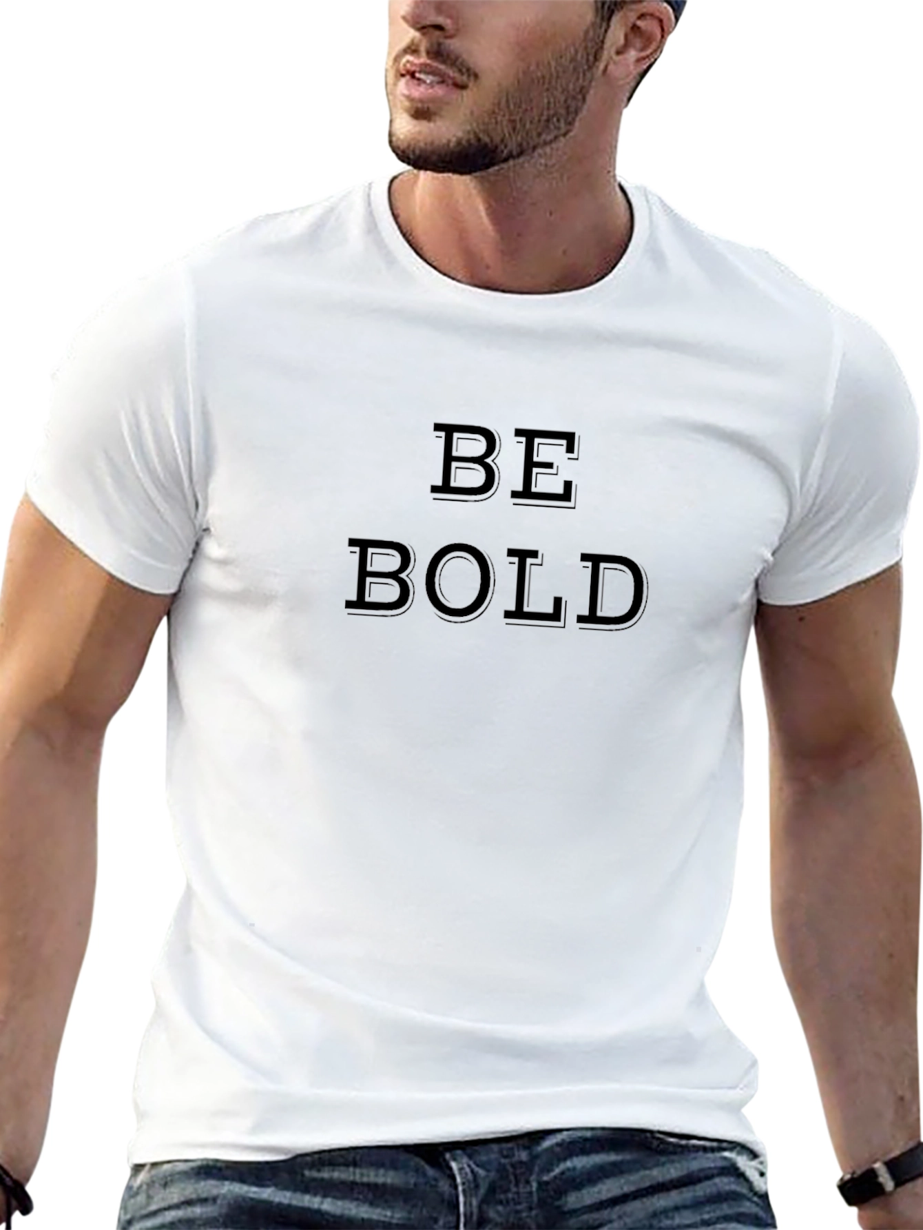 Be Bold Black T-Shirt - Motivational Graphic Tee
