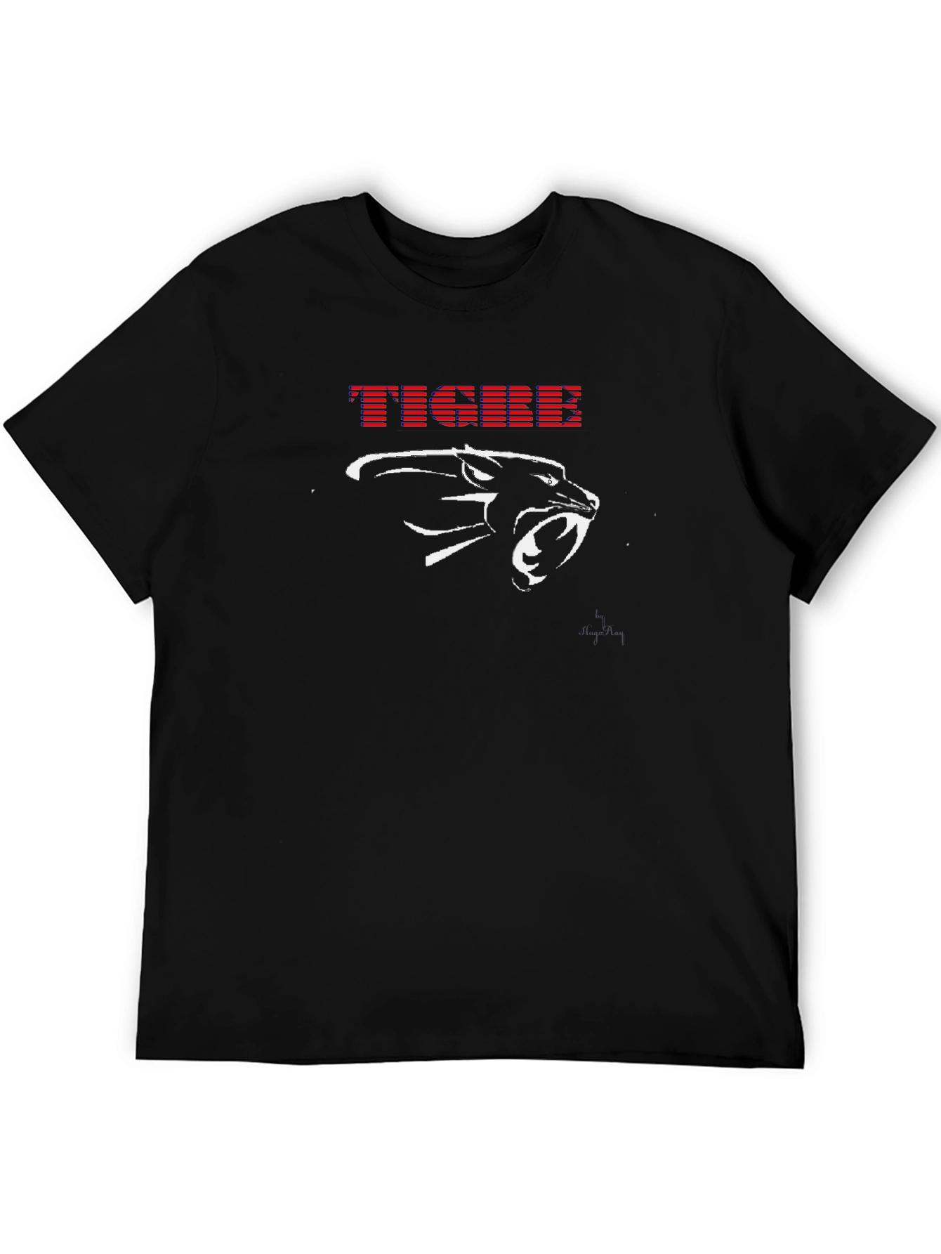 TIGRE Graphic Print Black T-Shirt