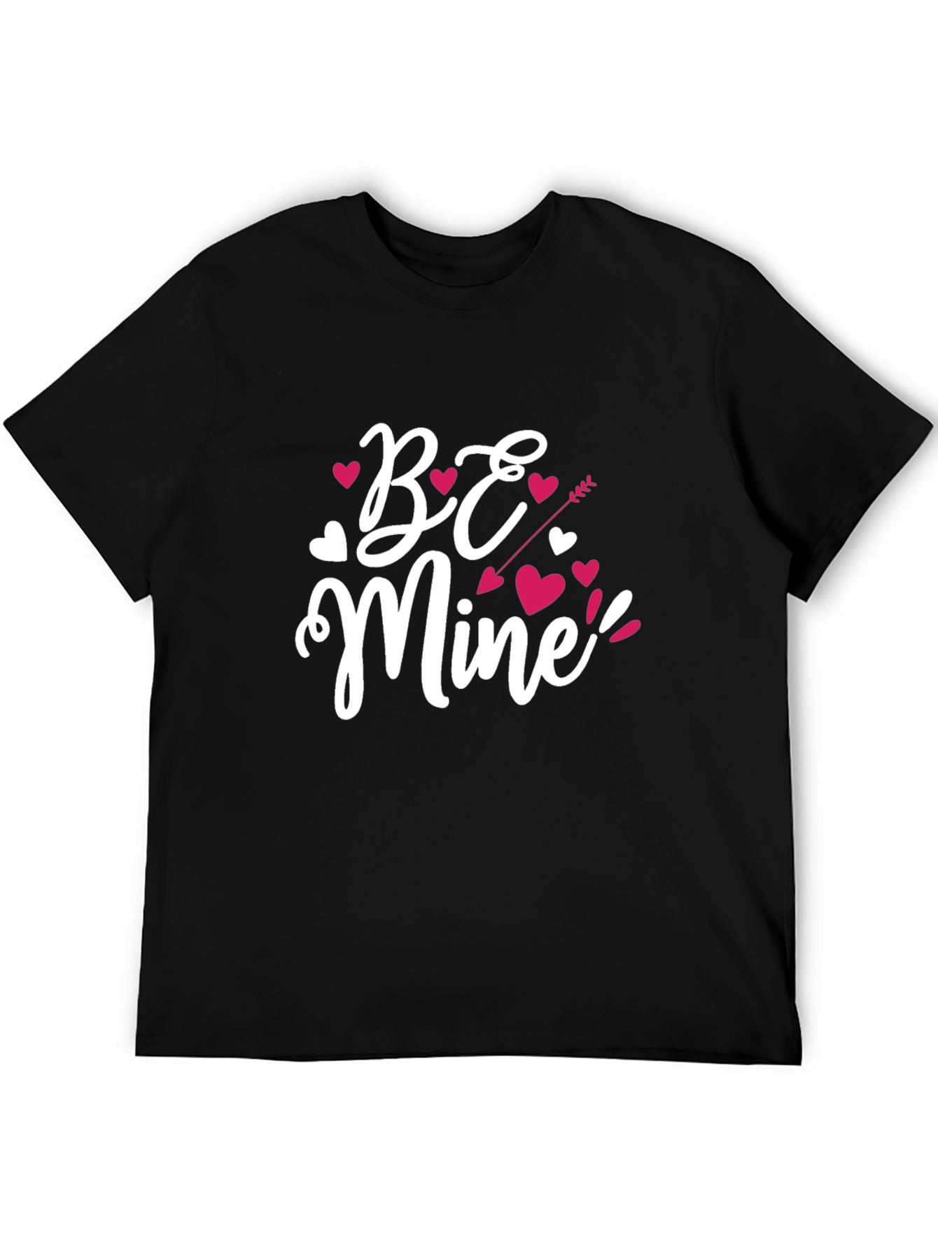 Be Mine Valentines Day Black T-Shirt