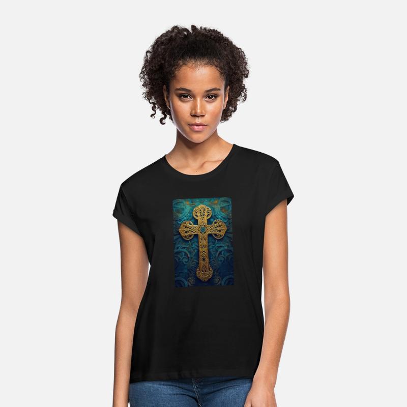 Ornate Golden Celtic Cross