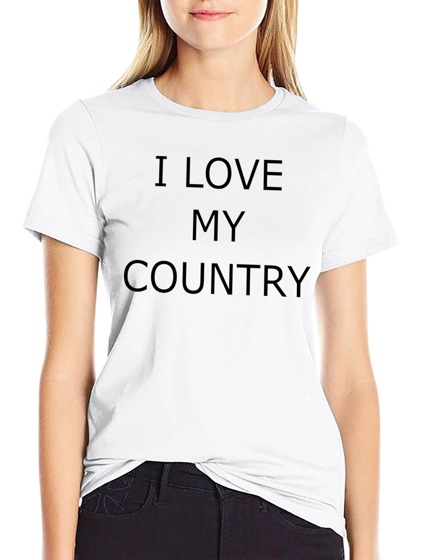 I Love My Country Black T-Shirt