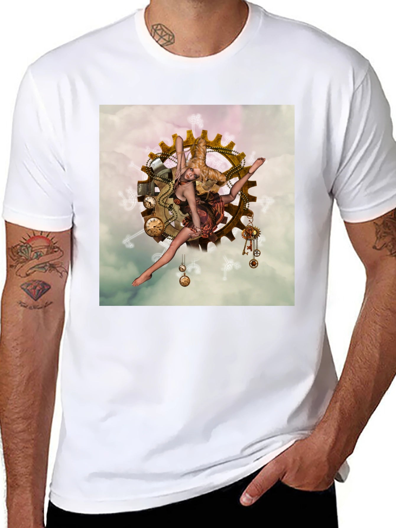Steampunk Fairy Gear Graphic Tee