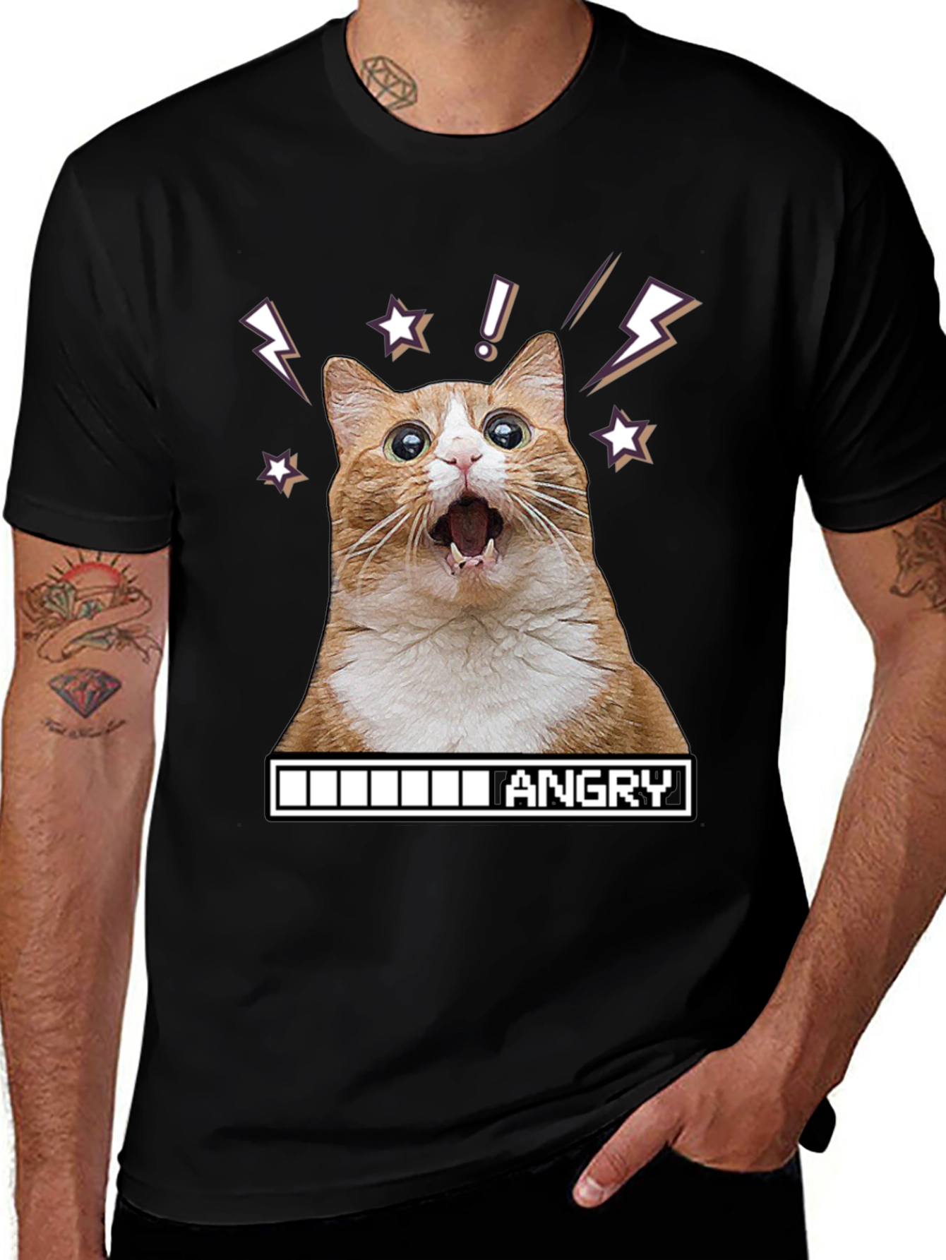 Angry Cat Meme T-Shirt - Funny Graphic Tee