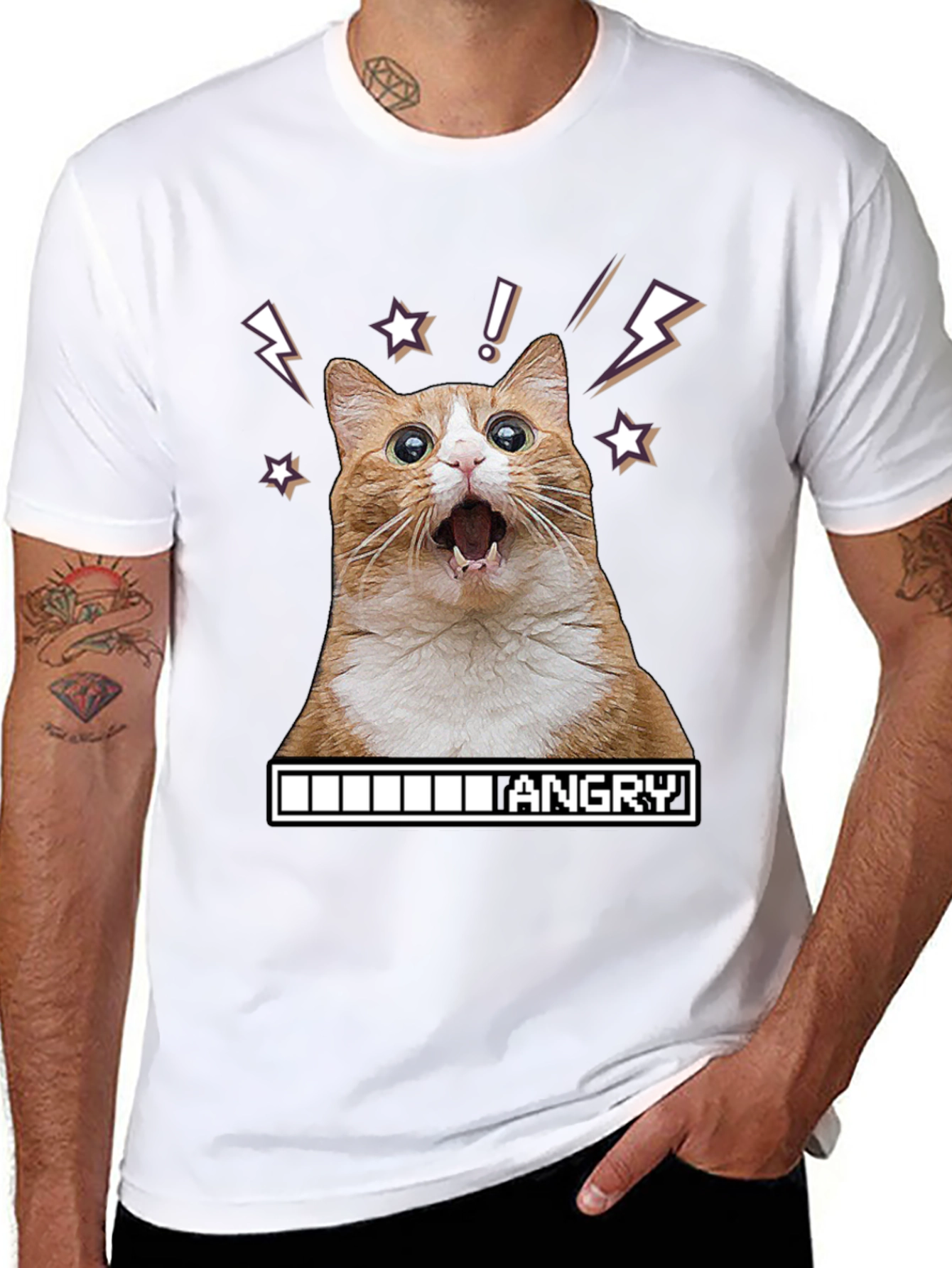 Angry Cat Meme T-Shirt - Funny Graphic Tee