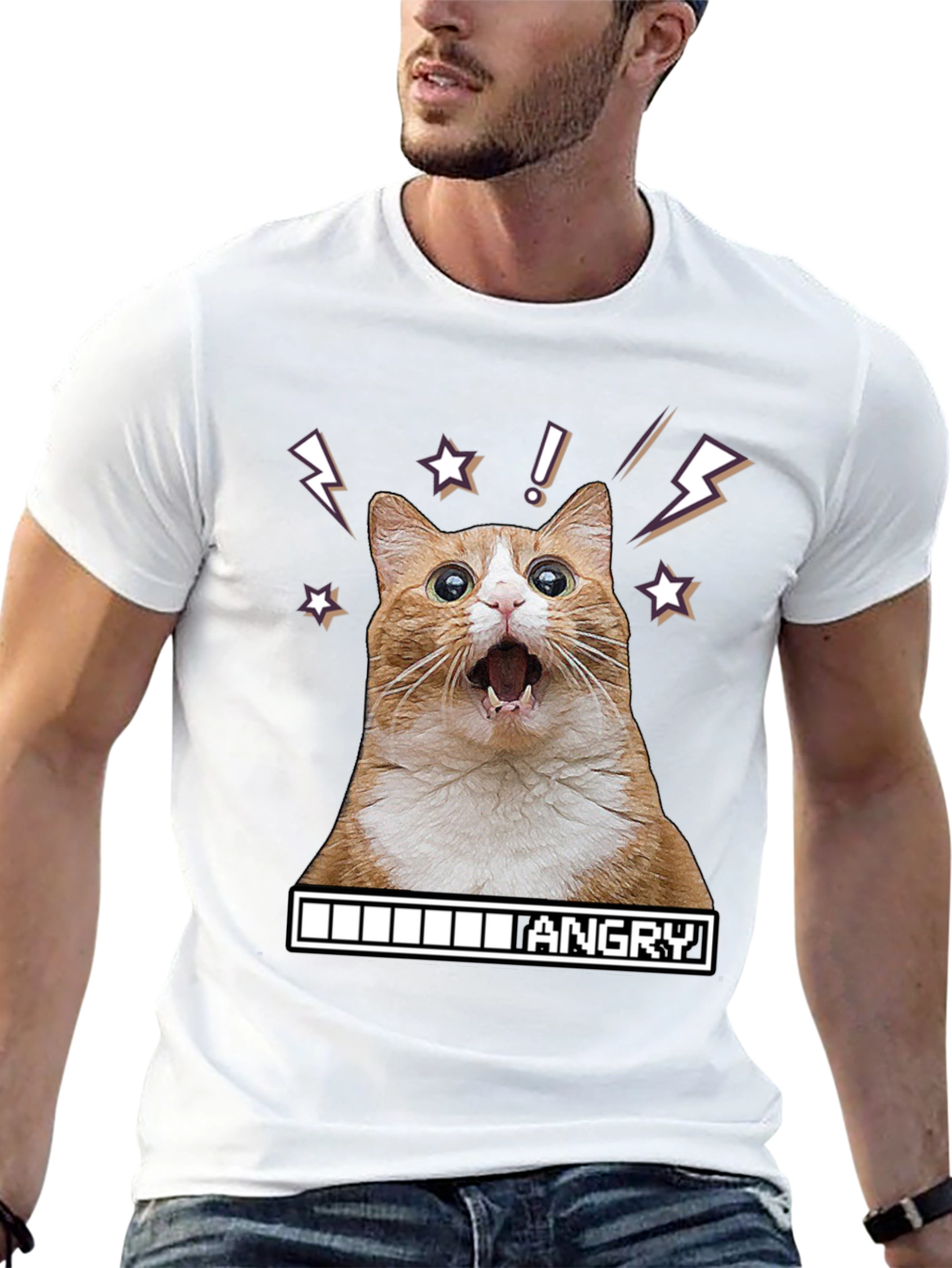 Angry Cat Meme T-Shirt - Funny Graphic Tee