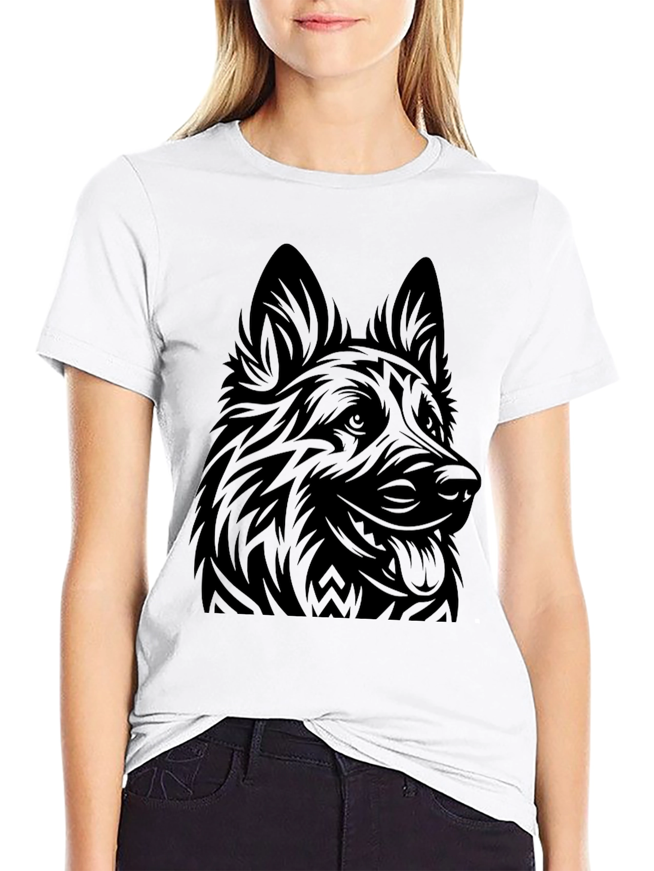 German Shepherd Graphic T-Shirt - Black