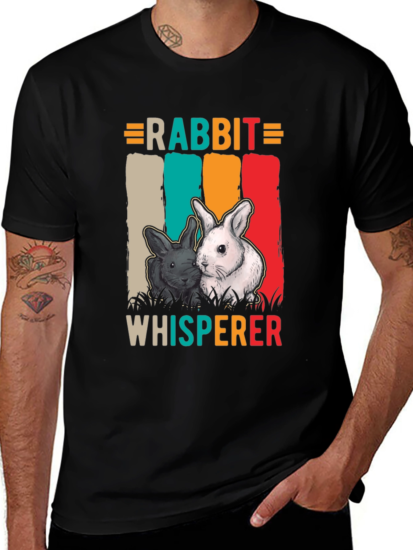 Rabbit Whisperer Graphic Tee - Unisex Cotton T-Shirt