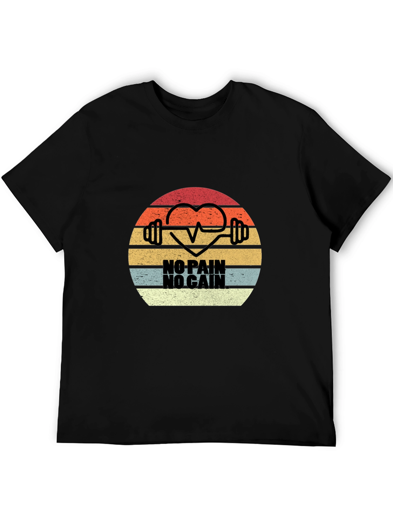 No Pain No Gain Retro Gym T-Shirt