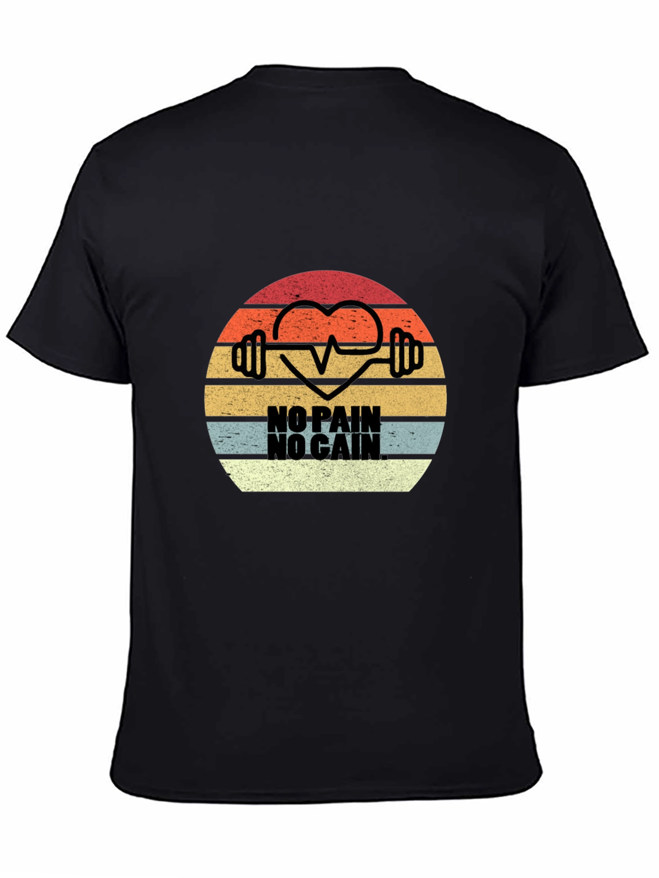 No Pain No Gain Retro Gym T-Shirt