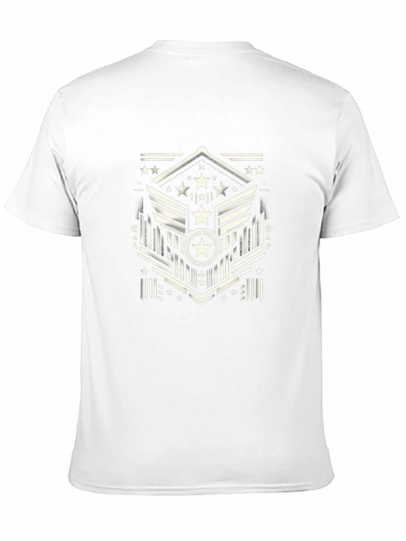 Geometric Star Graphic Tee - Black