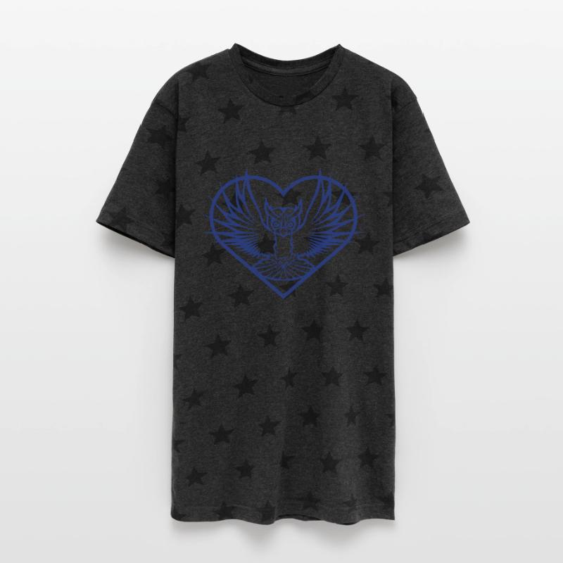 Owl heart symbol shape bird love flies cool logo