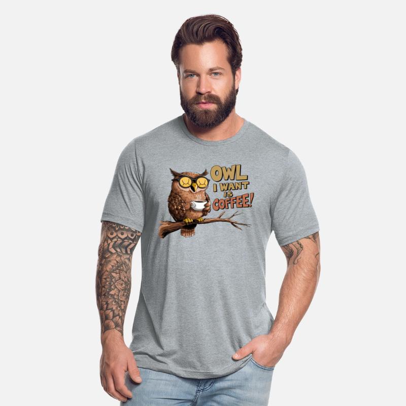 Owl I want is coffee | Funny owl drinking coffee