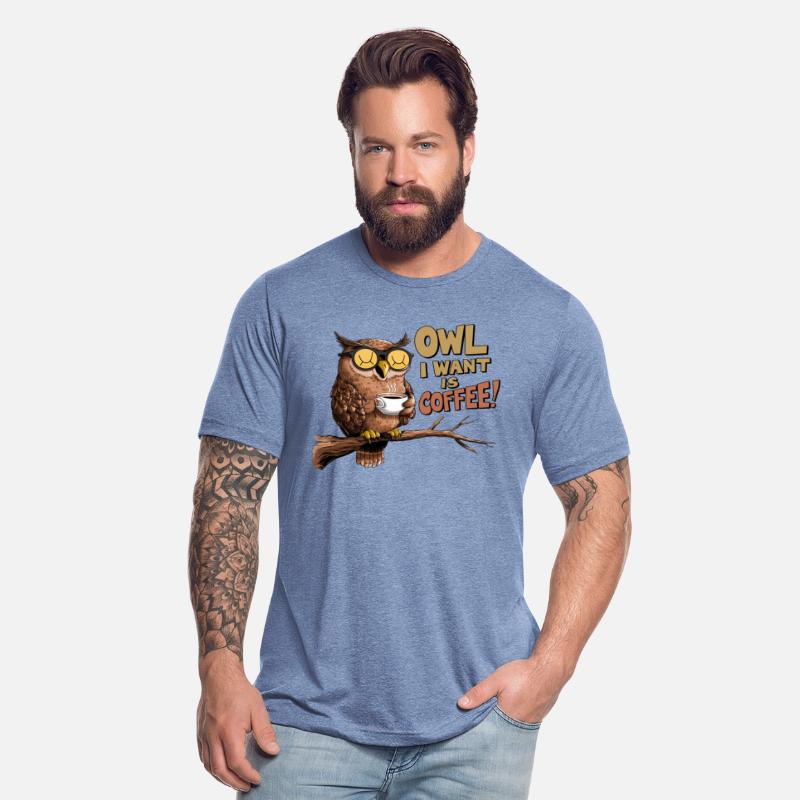 Owl I want is coffee | Funny owl drinking coffee