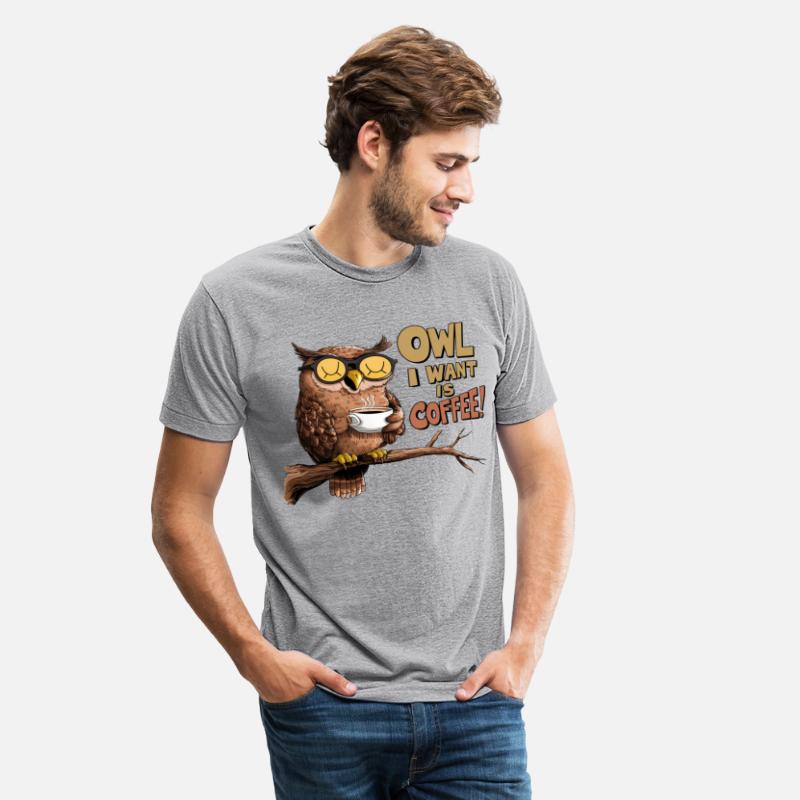 Owl I want is coffee | Funny owl drinking coffee