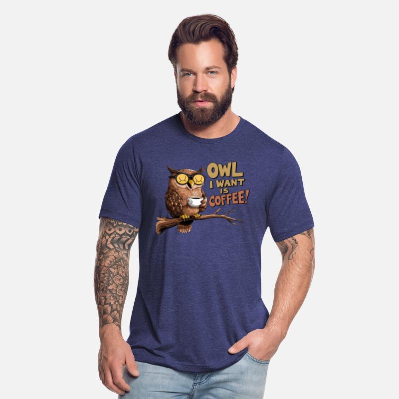 Owl I want is coffee | Funny owl drinking coffee