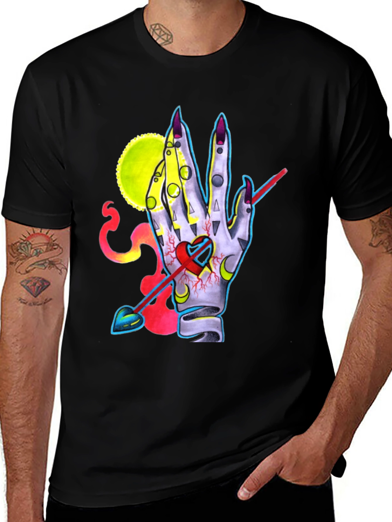 Mystic Hand Heart Arrow T-Shirt