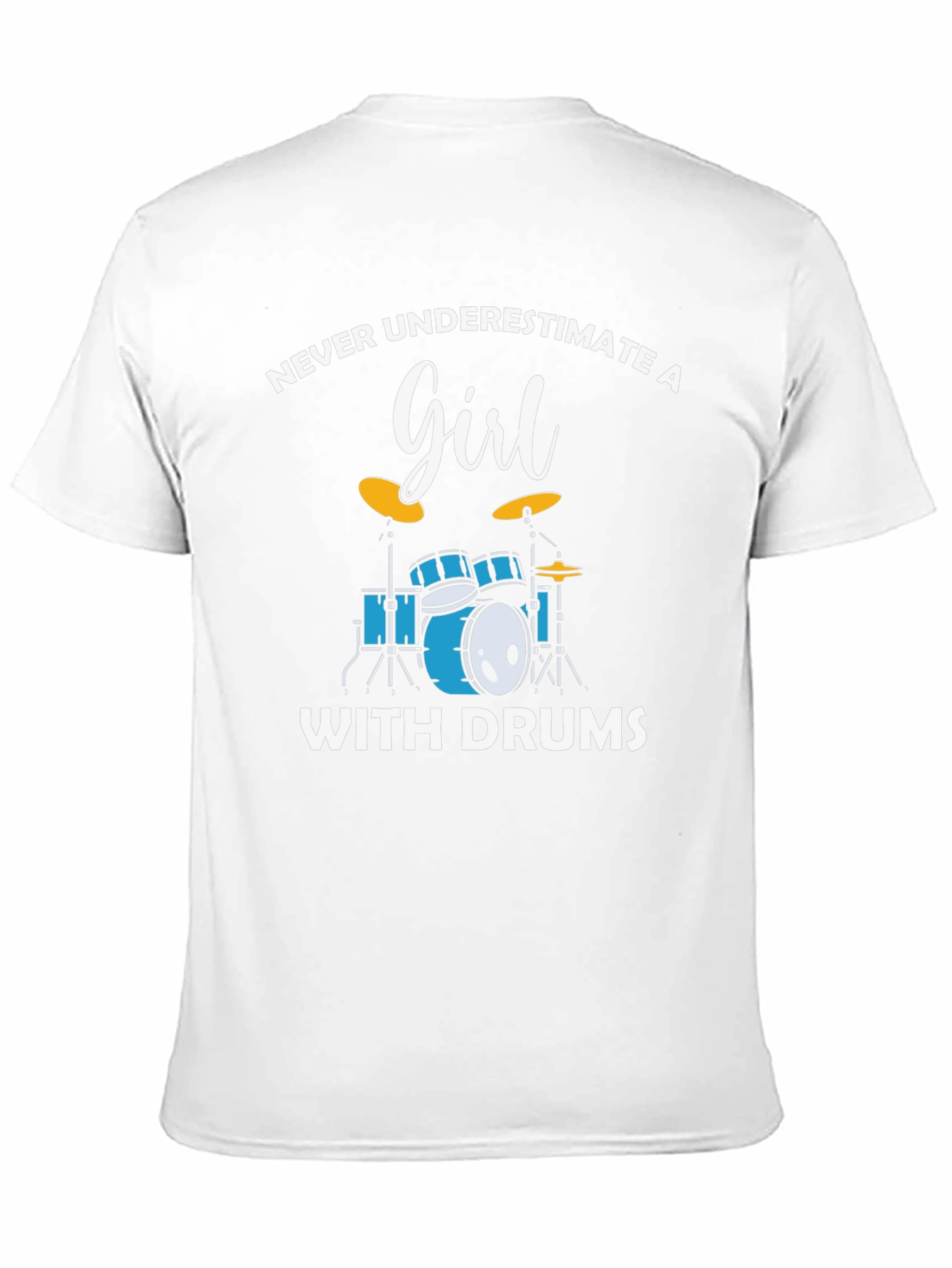 Never Underestimate a Girl with Drums Black T-Shirt