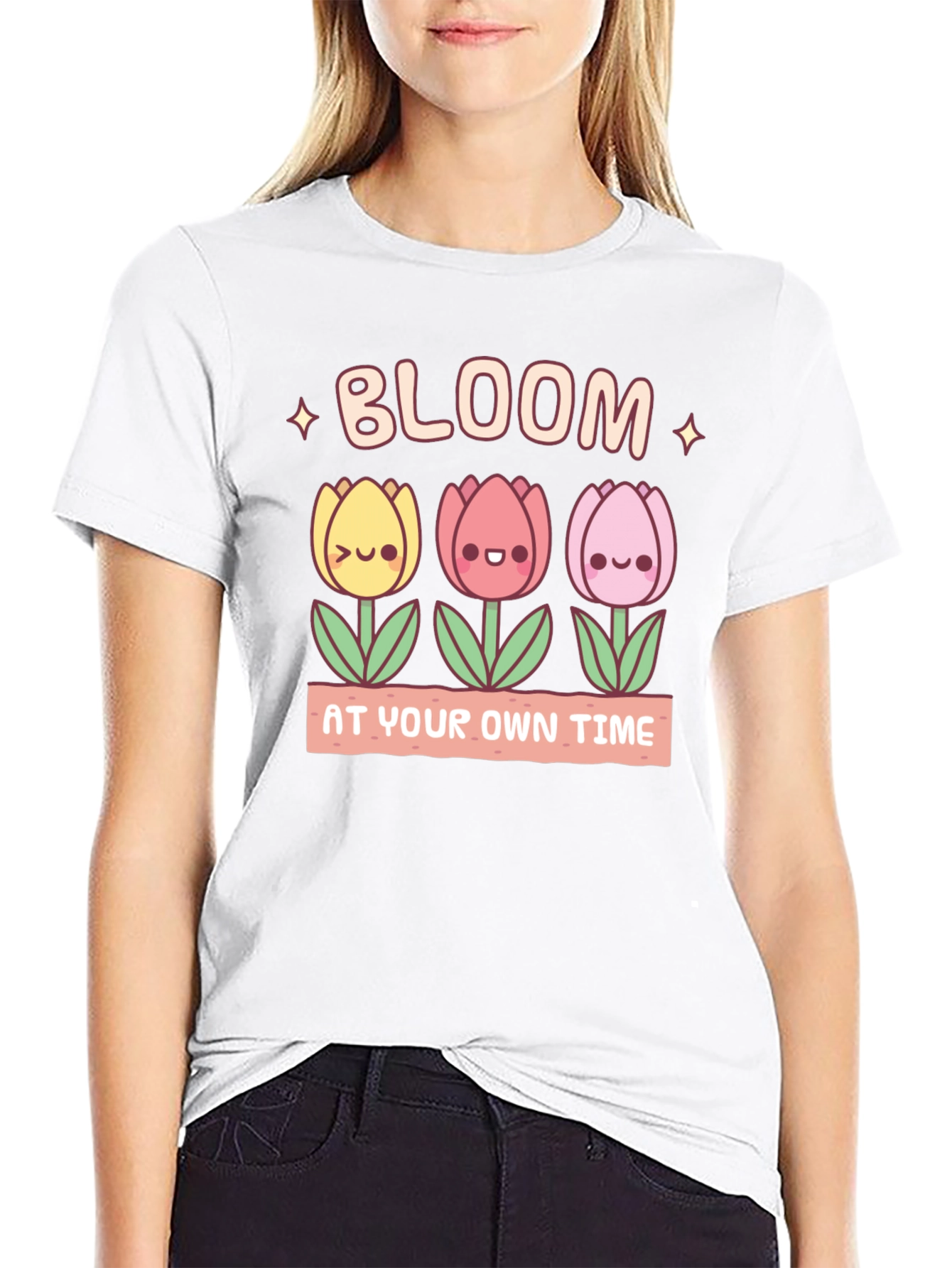 Bloom At Your Own Time Graphic T-Shirt