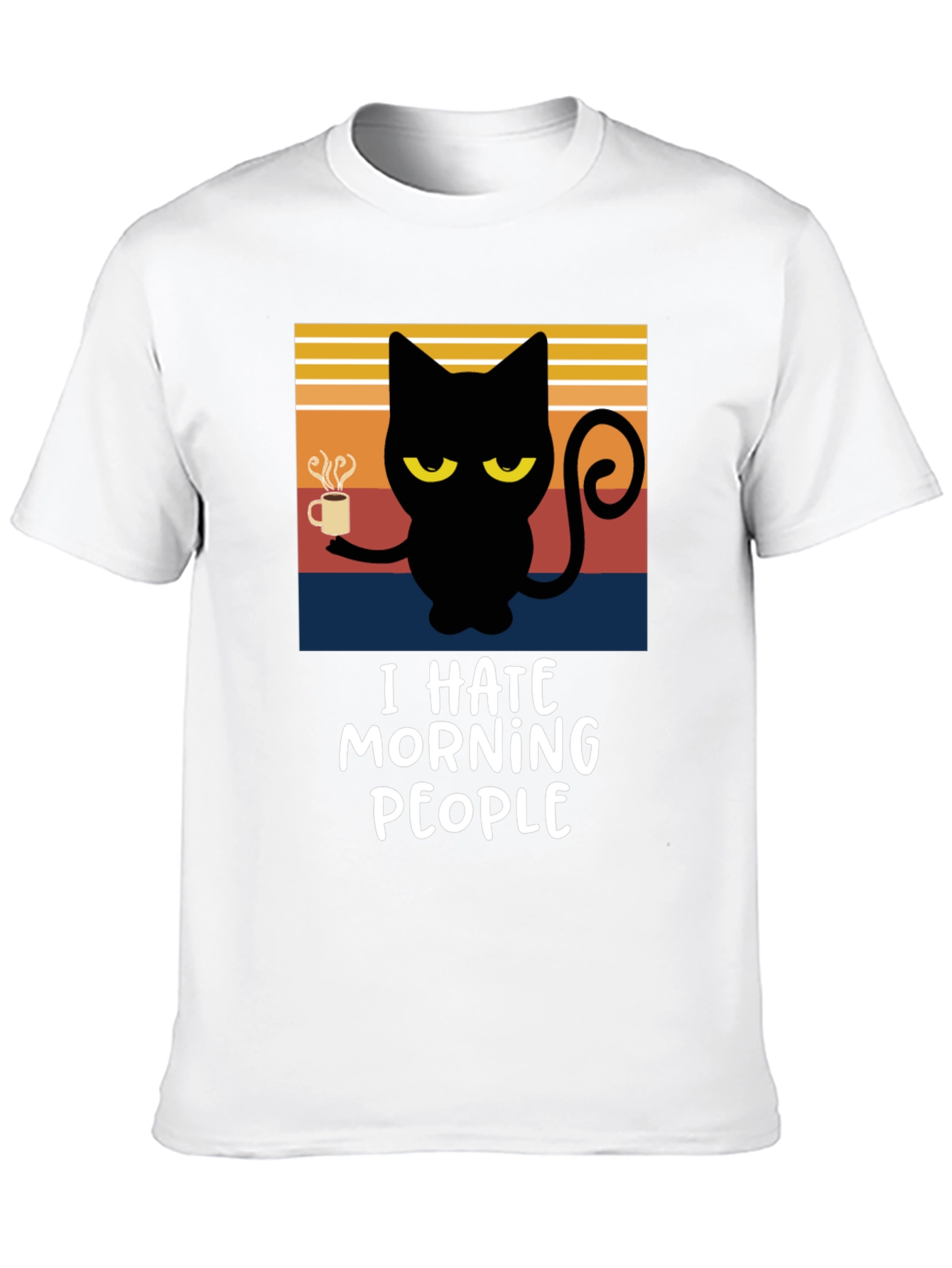 I Hate Morning People Cat T-Shirt