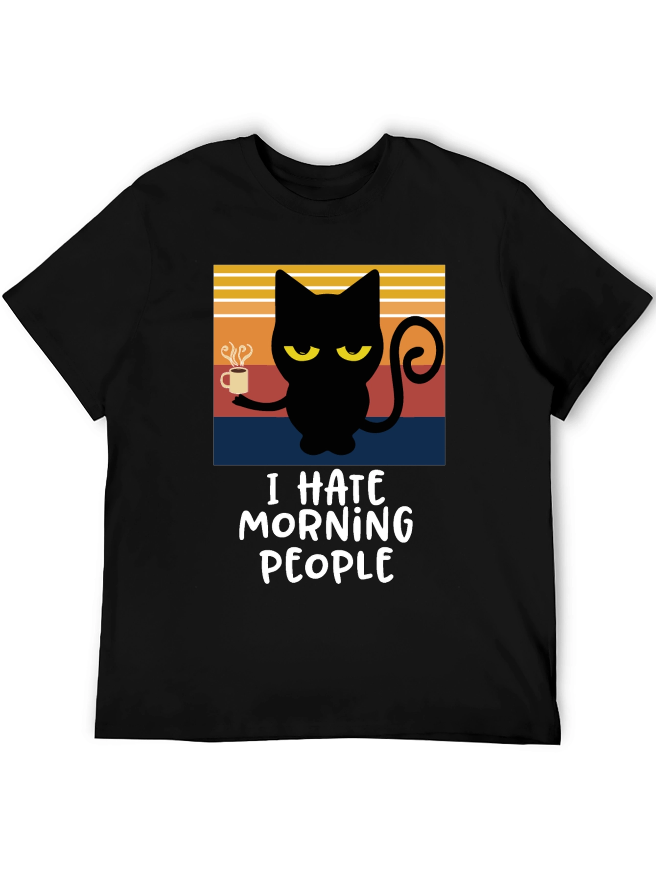 I Hate Morning People Cat T-Shirt