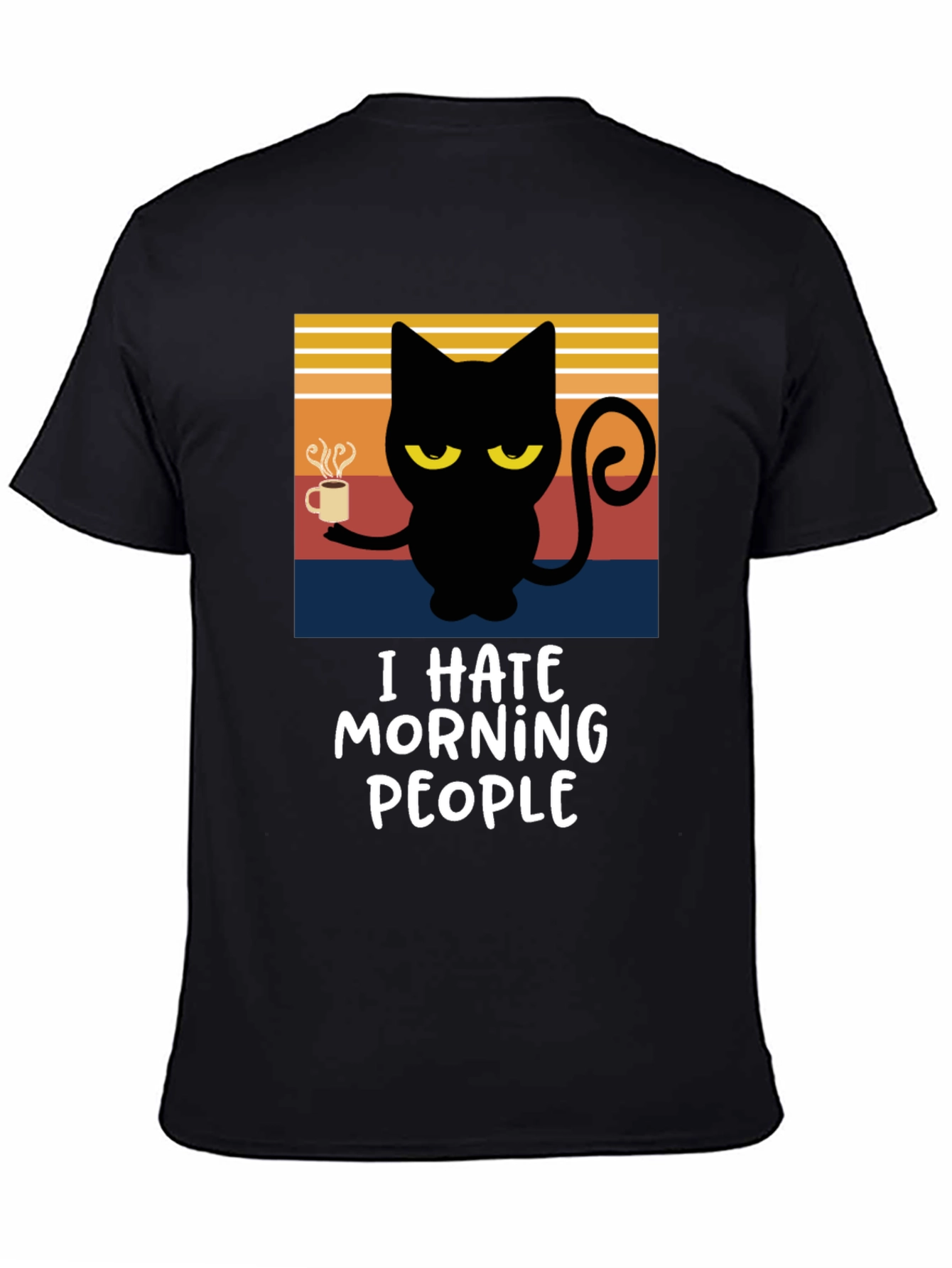 I Hate Morning People Cat T-Shirt