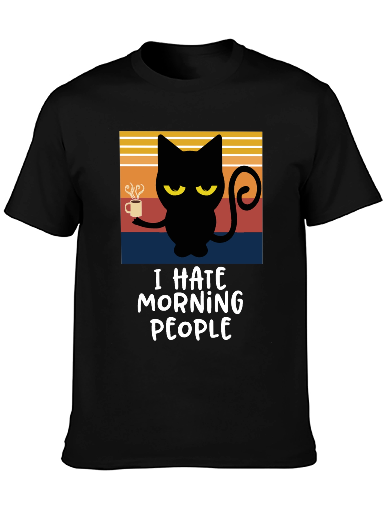 I Hate Morning People Cat T-Shirt