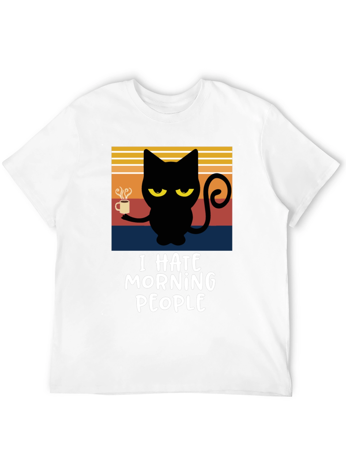 I Hate Morning People Cat T-Shirt