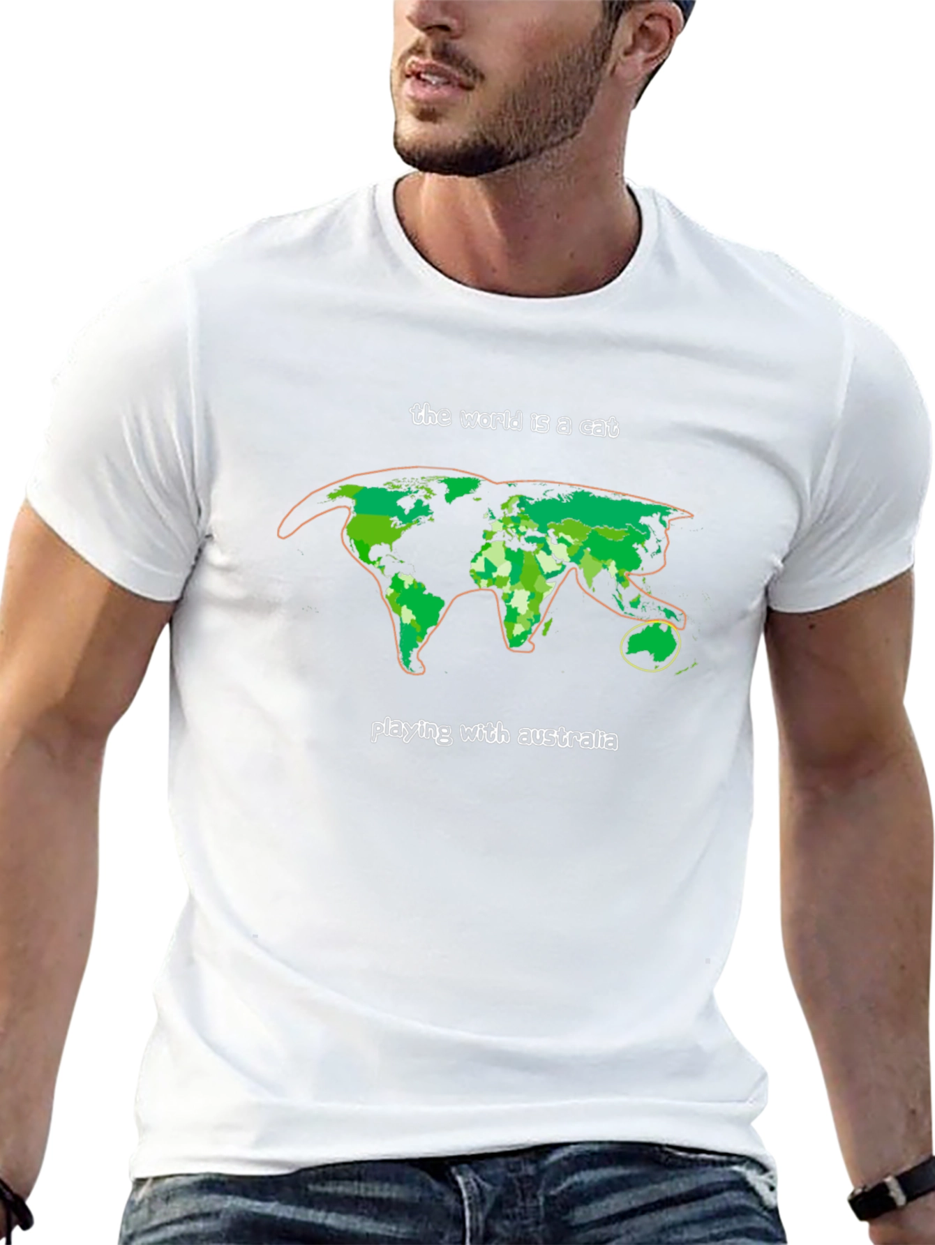 World is a Cat T-Shirt - Australia Play