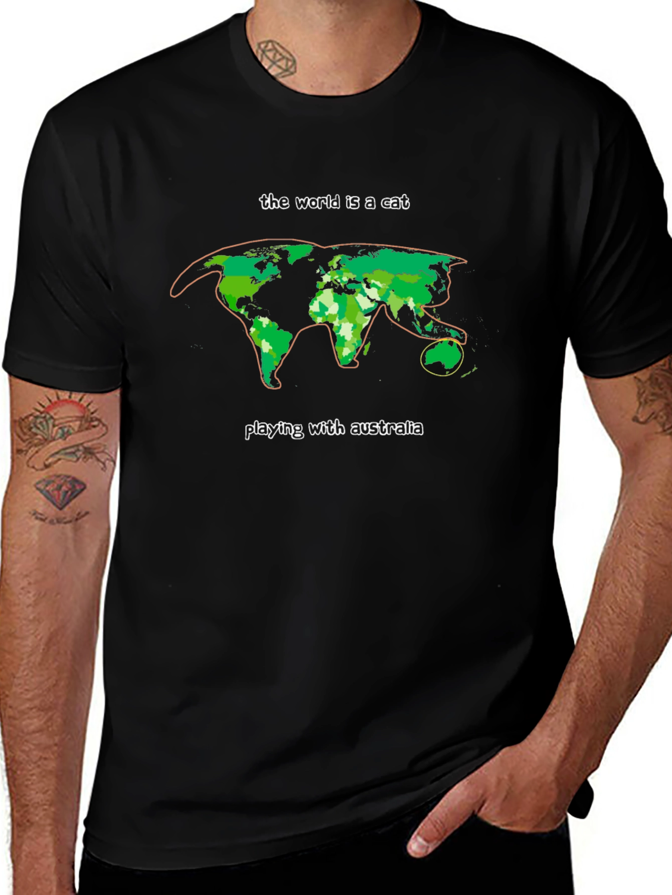 World is a Cat T-Shirt - Australia Play