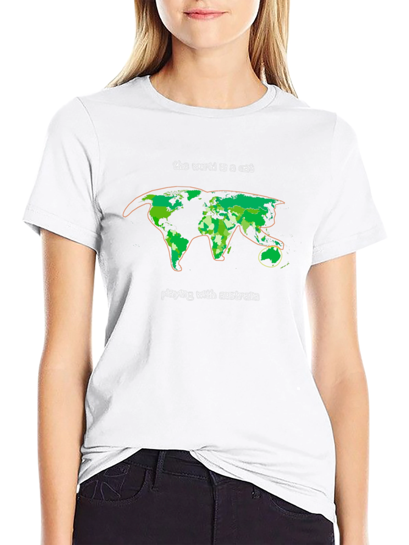 World is a Cat T-Shirt - Australia Play