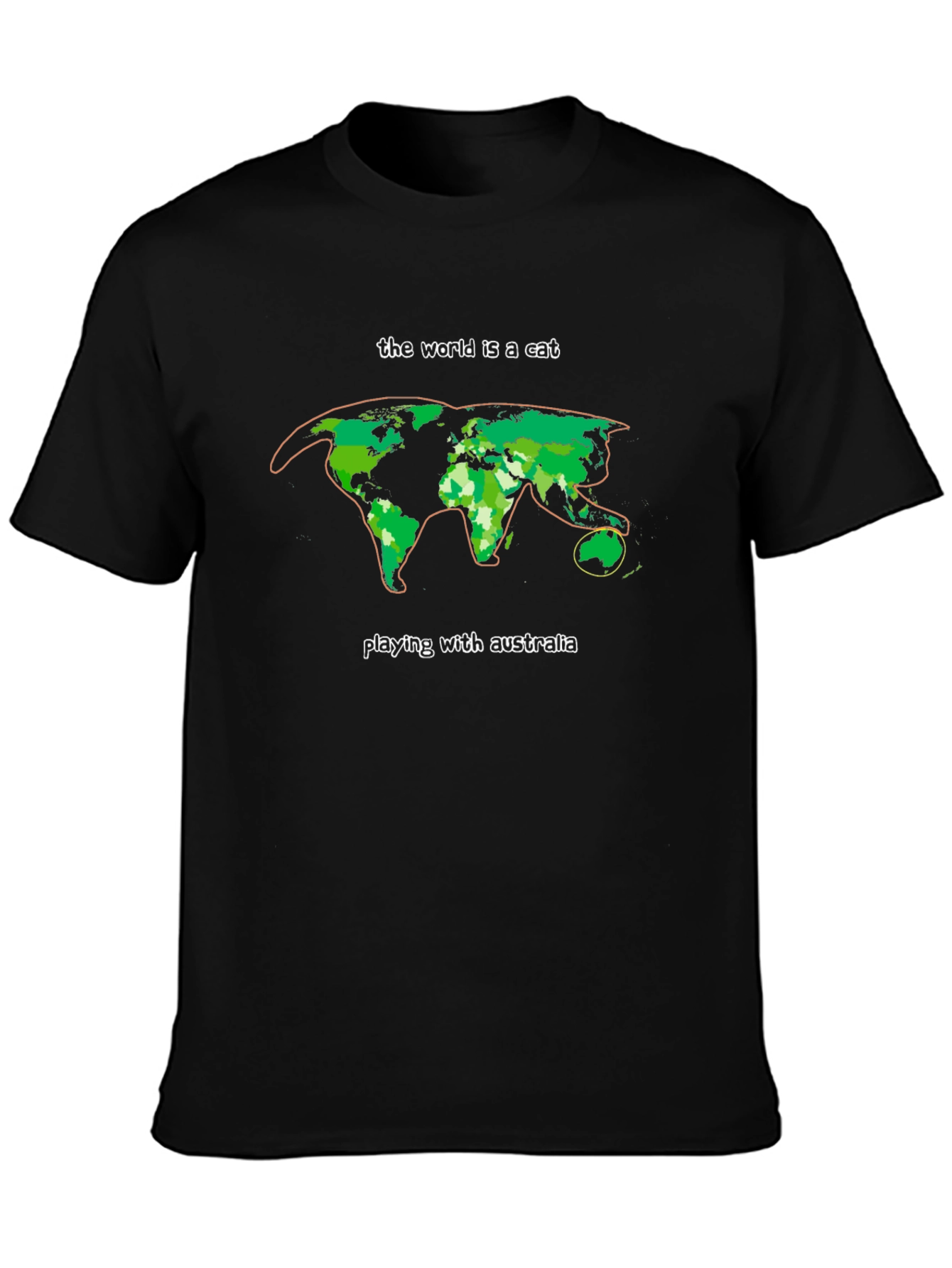 World is a Cat T-Shirt - Australia Play