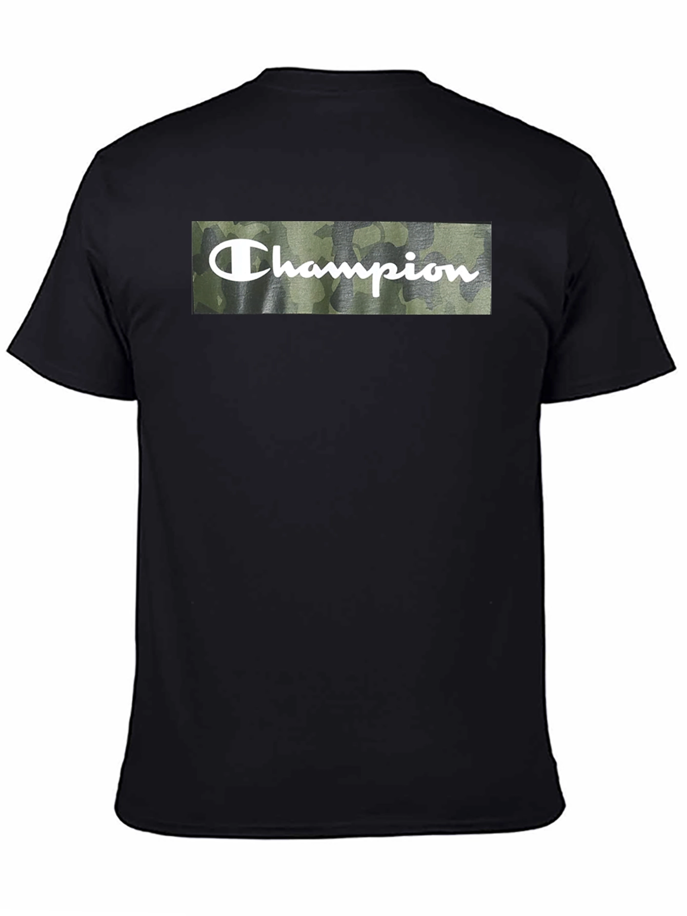 Champion Camo Logo Black T-Shirt