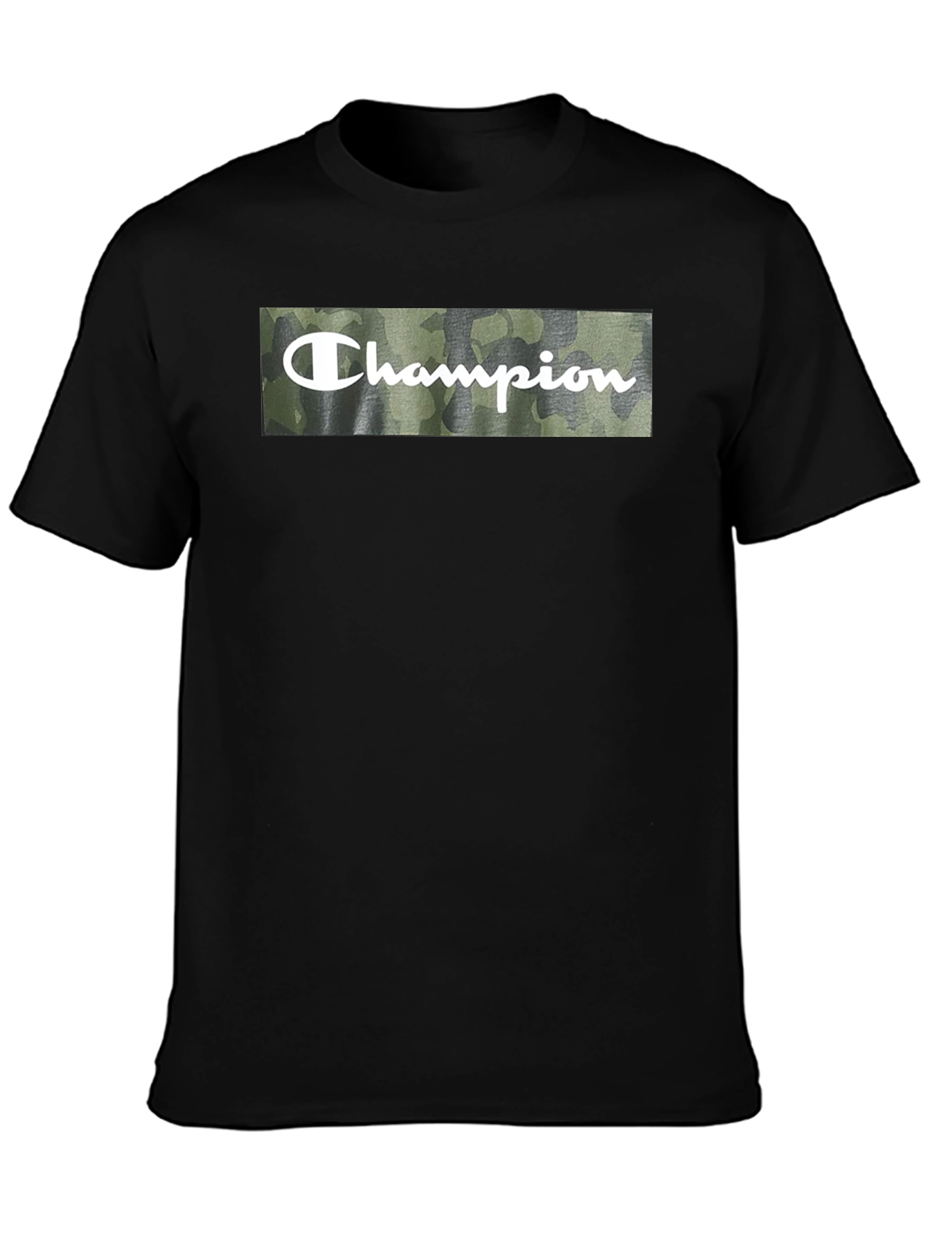 Champion Camo Logo Black T-Shirt