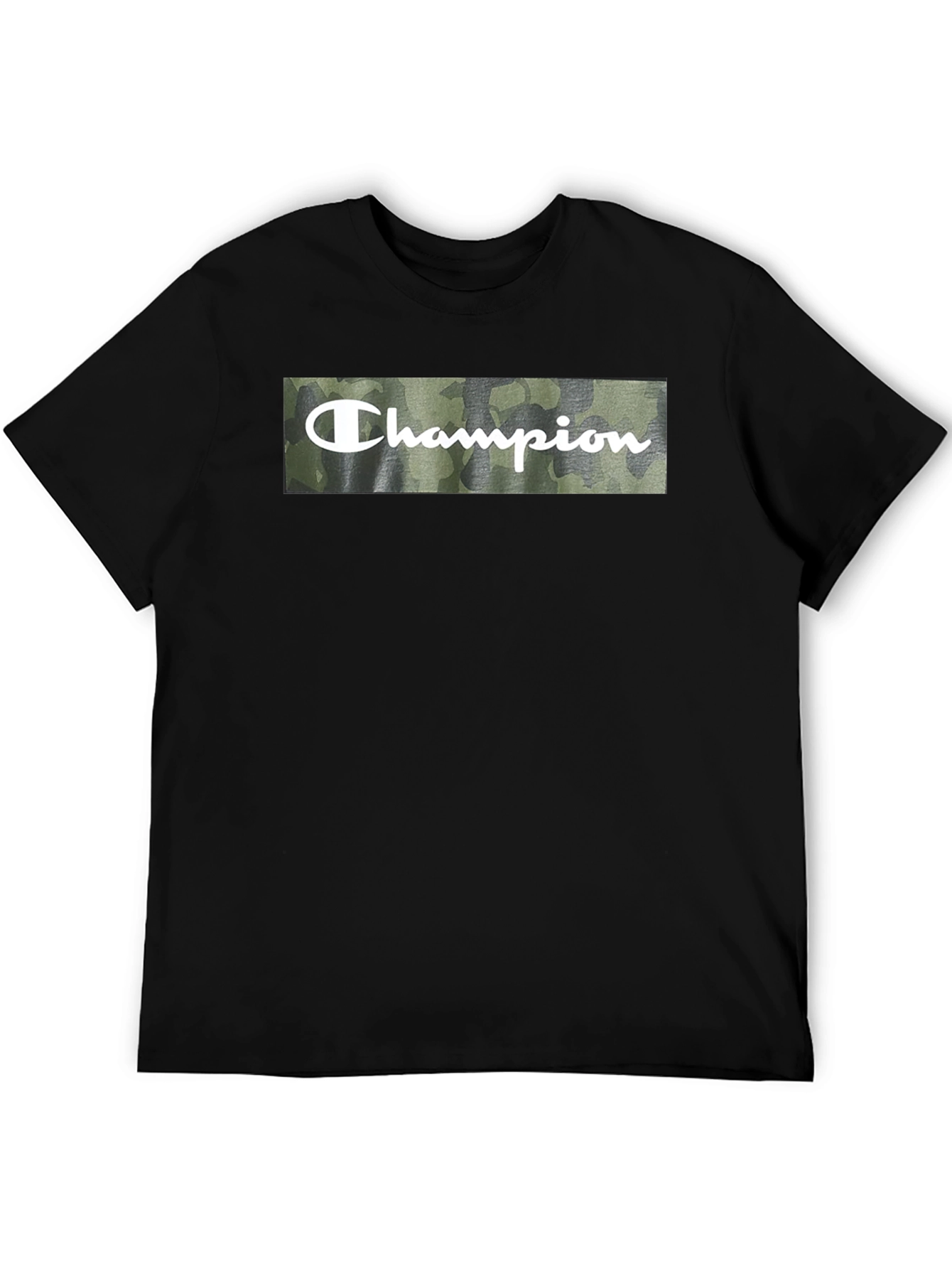 Champion Camo Logo Black T-Shirt