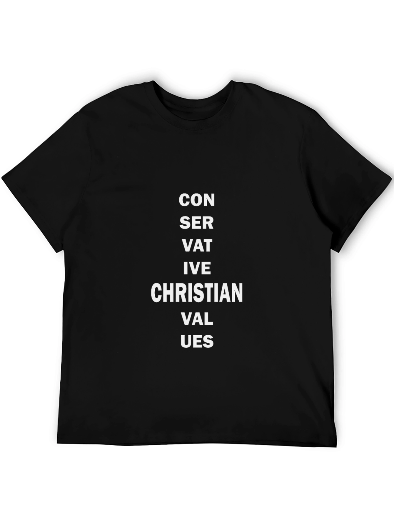 Conservative Christian Values Black T-Shirt