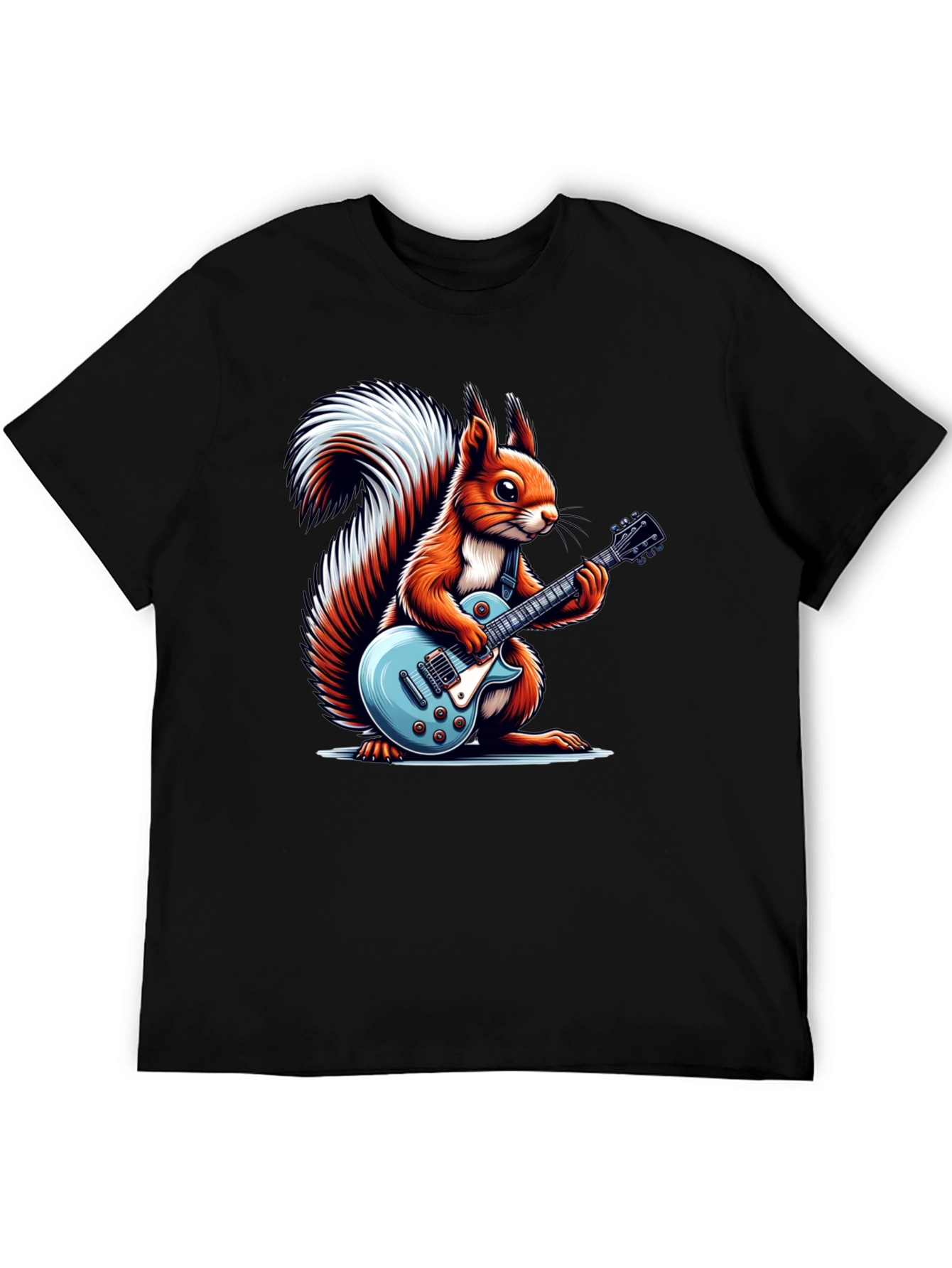 Squirrel Guitarist Graphic T-Shirt