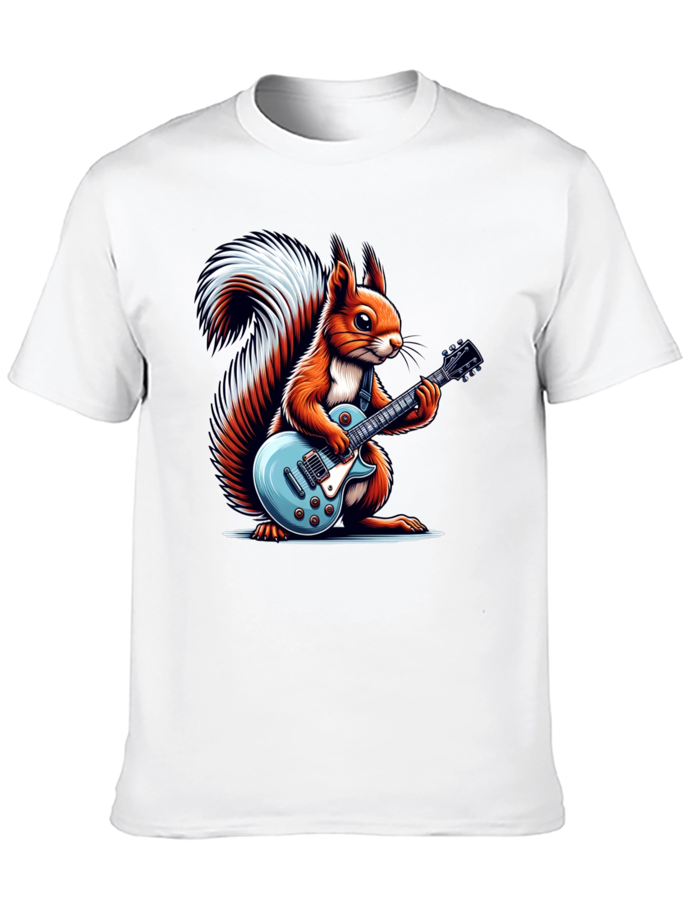 Squirrel Guitarist Graphic T-Shirt