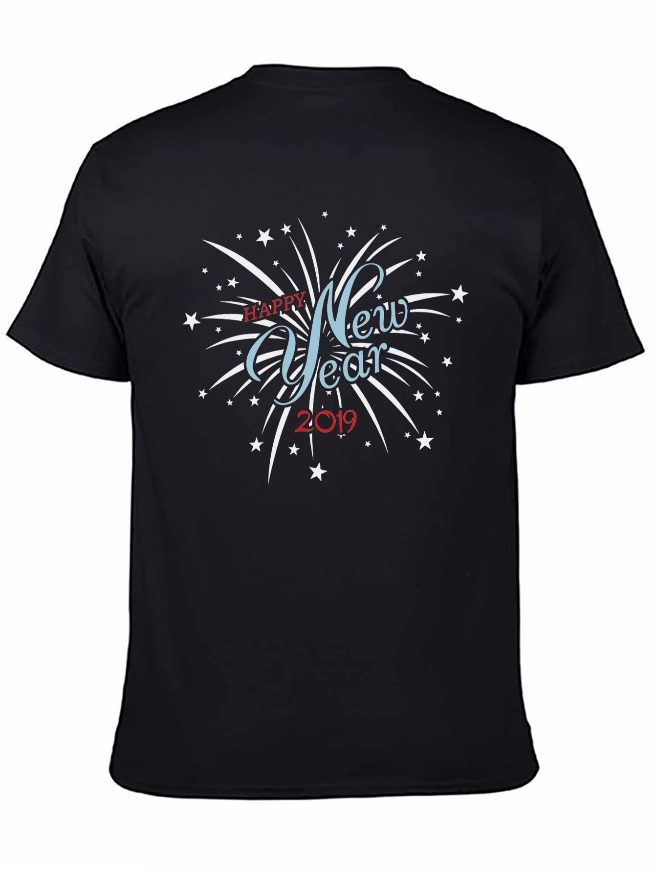 New Year 2019 Graphic Black T-Shirt