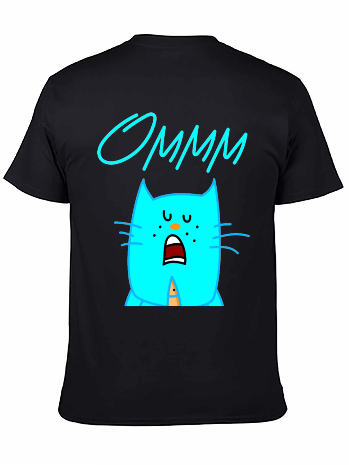 Ommm Cat Graphic T-Shirt - Black