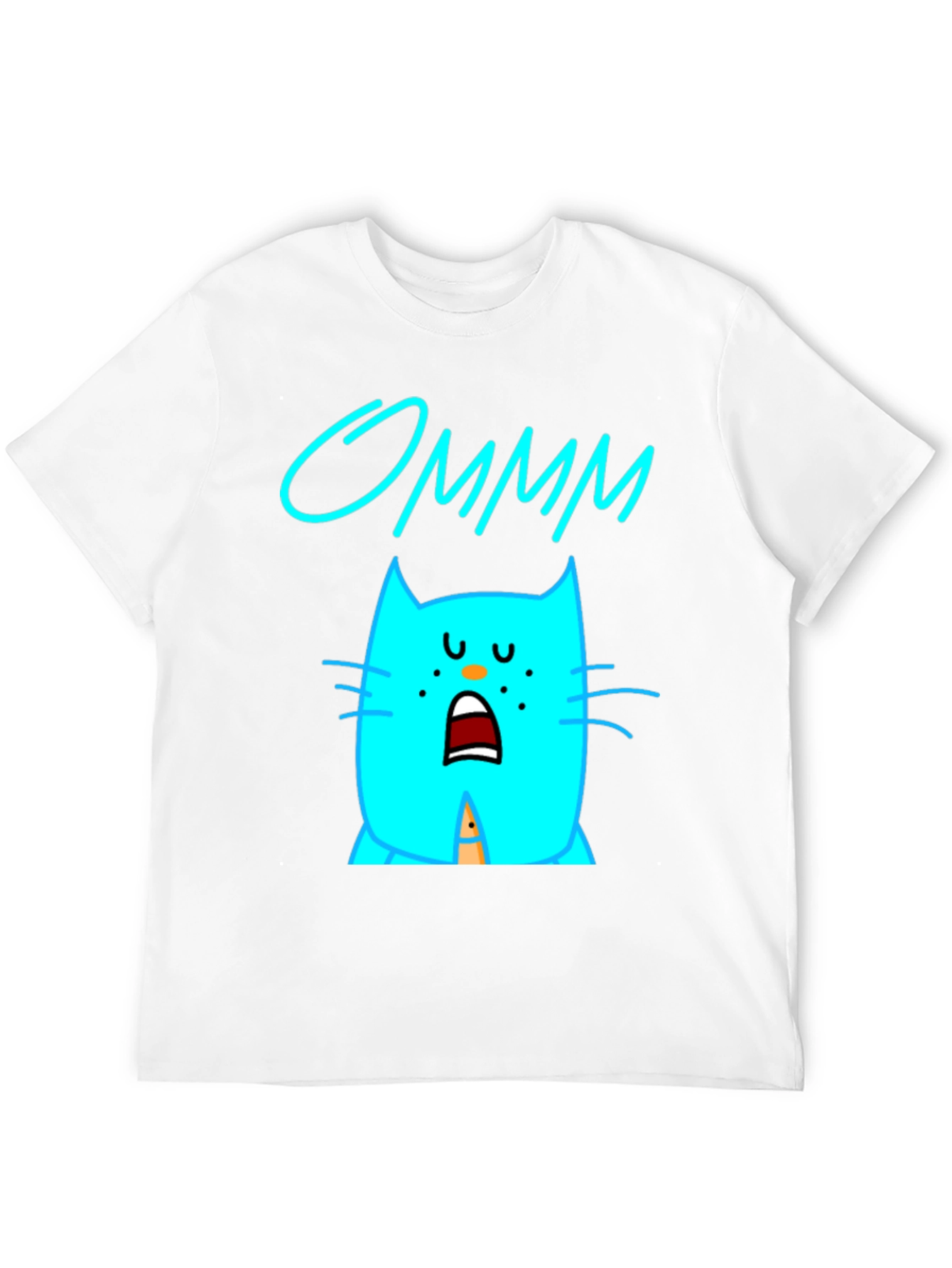 Ommm Cat Graphic T-Shirt - Black