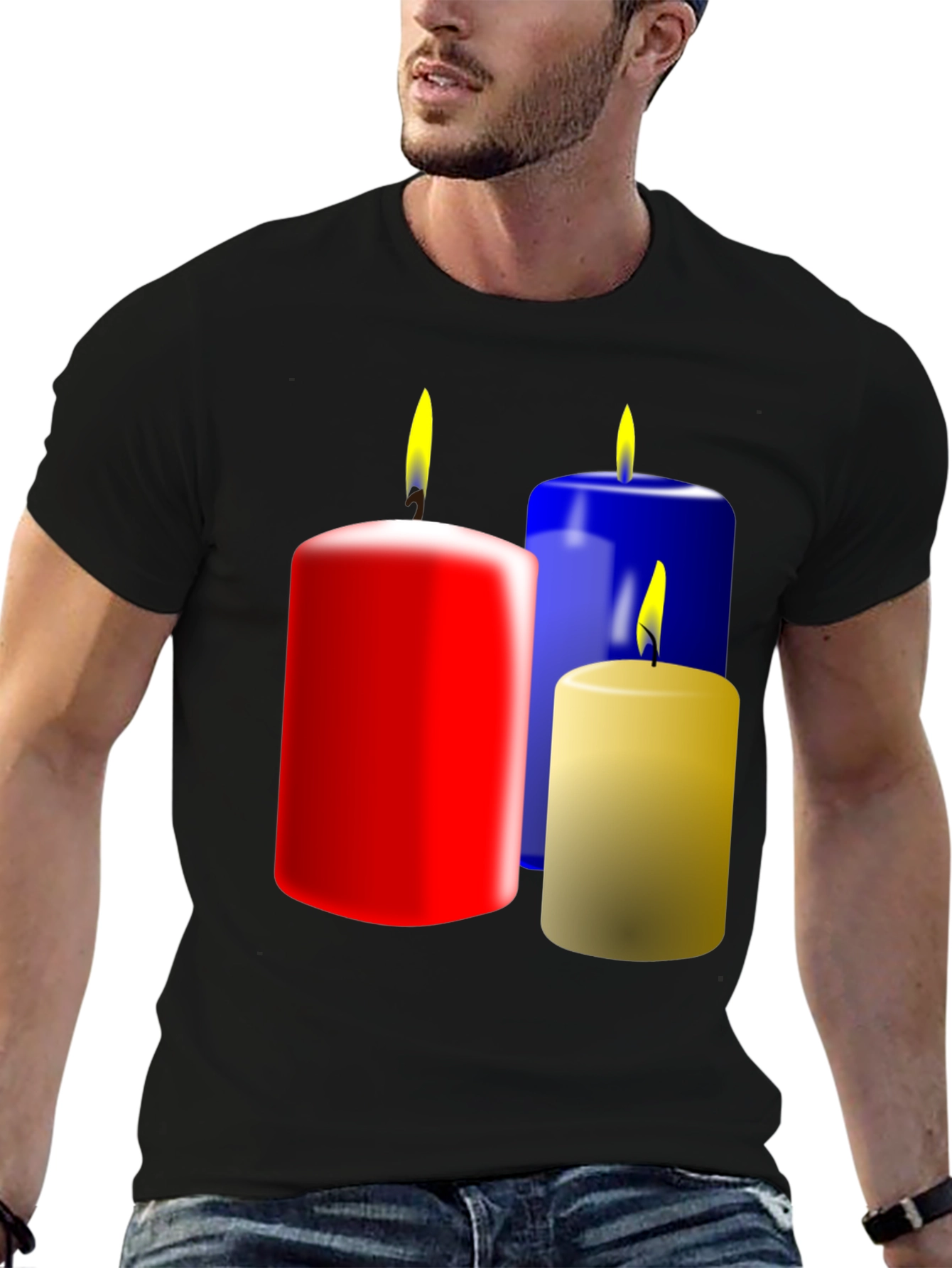 Festive Candle Graphic T-Shirt