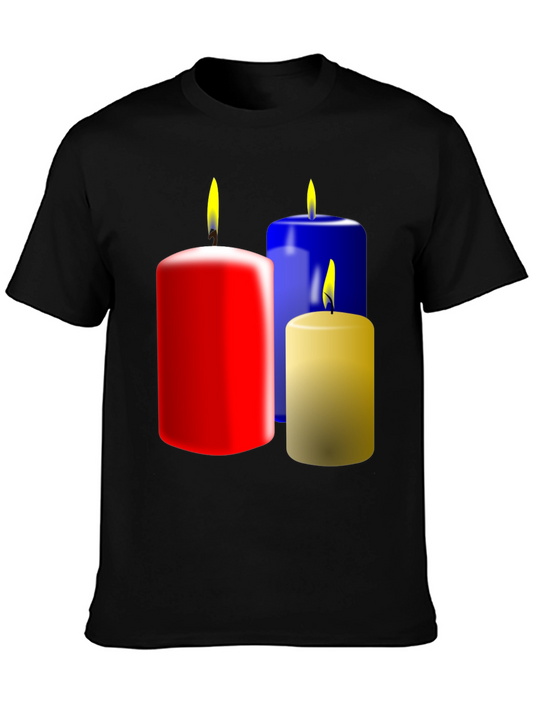 Festive Candle Graphic T-Shirt