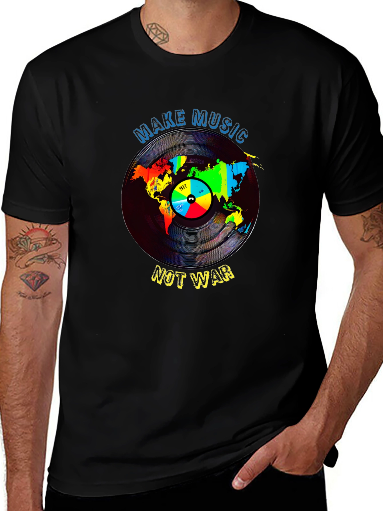 Make Music Not War Graphic T-Shirt