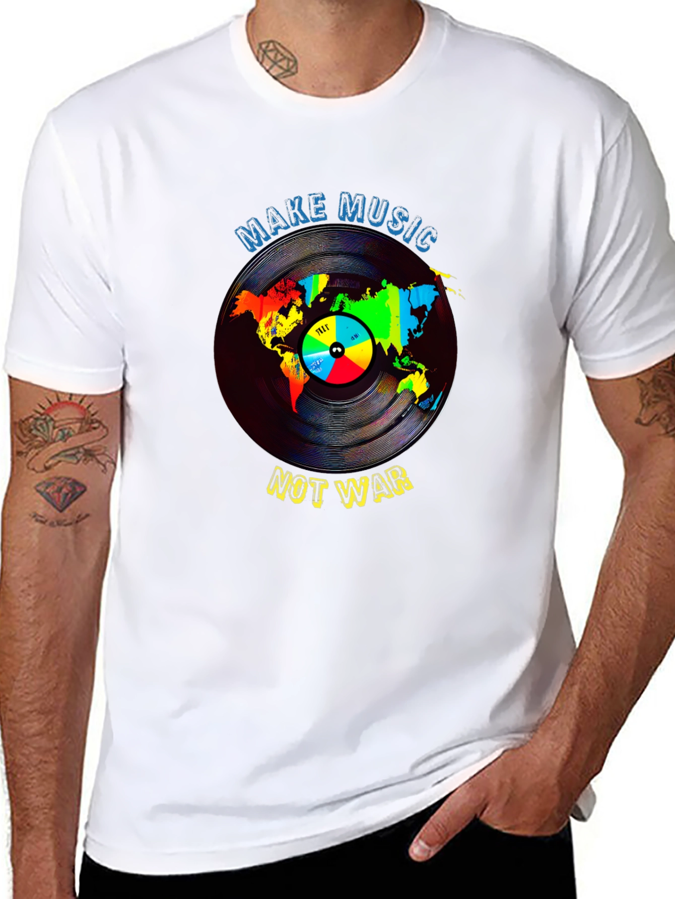 Make Music Not War Graphic T-Shirt
