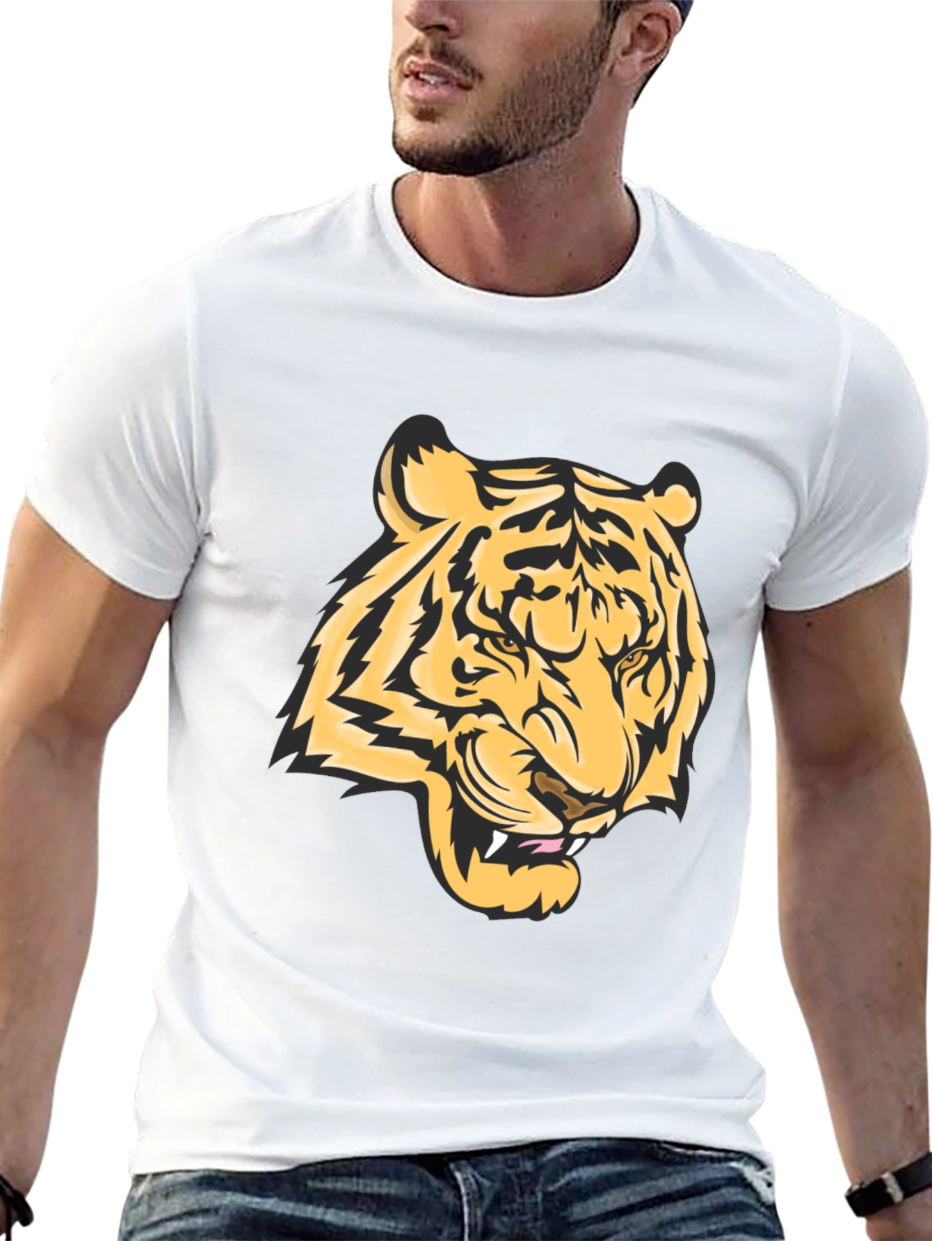 Cool Tiger Graphic Black T-Shirt