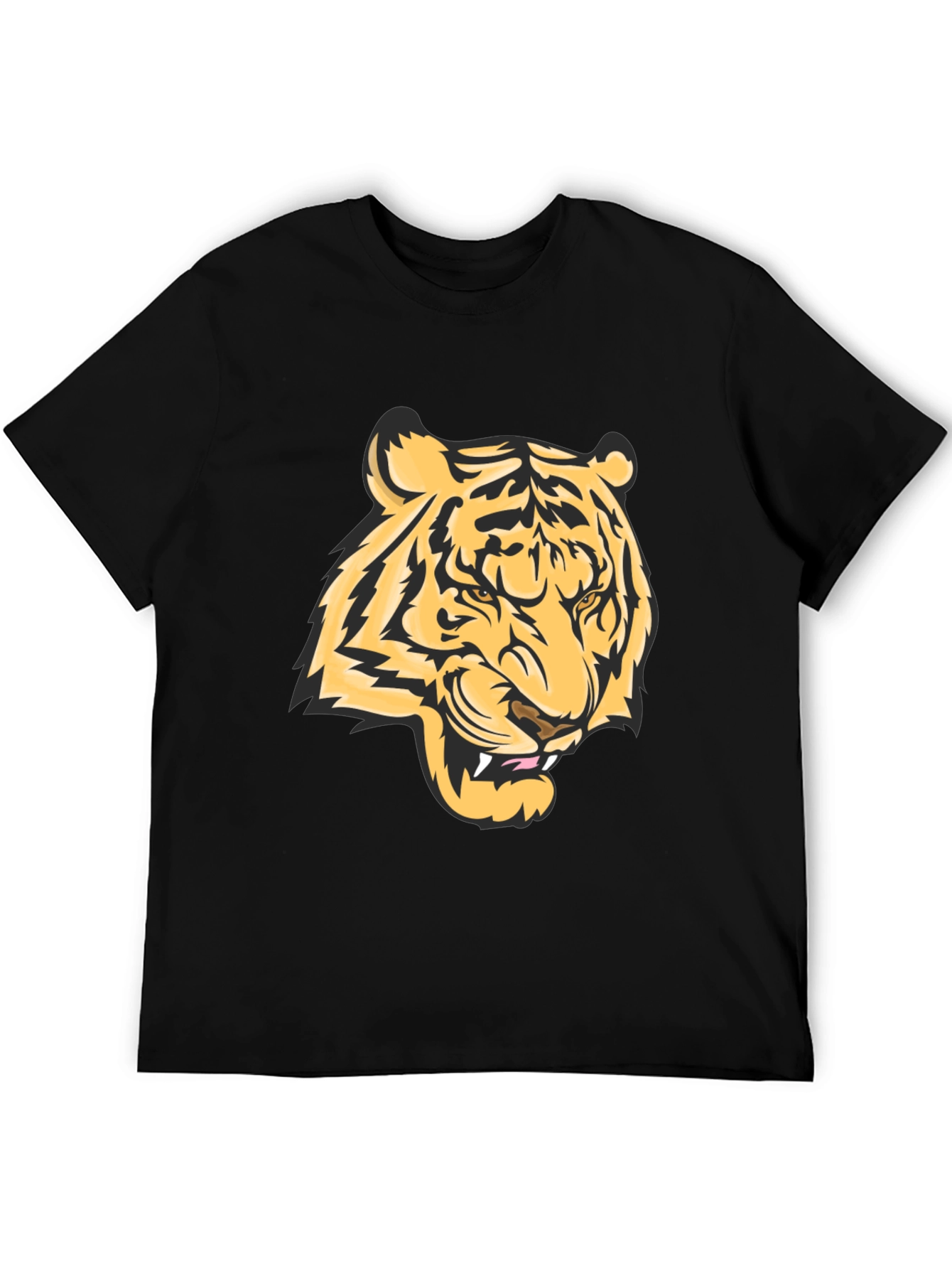 Cool Tiger Graphic Black T-Shirt